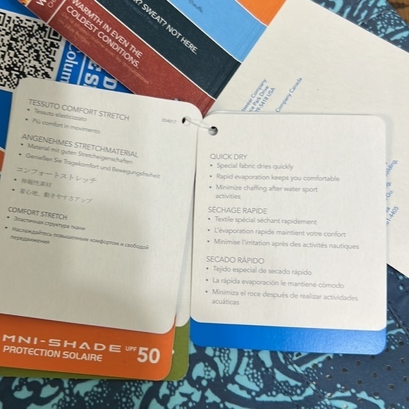 NWT Columbia Drainmaker Swim Board Shorts Aqua Windy Waters Print size 6 - Picture 10 of 16